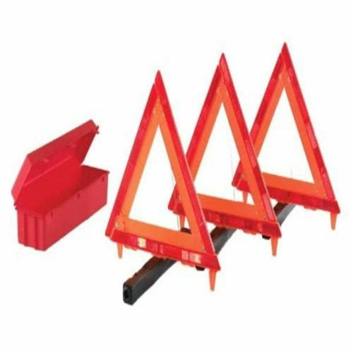 Cortina Safety Fluorescent Orange Acrylic 3-Piece Triangle Warning Kit