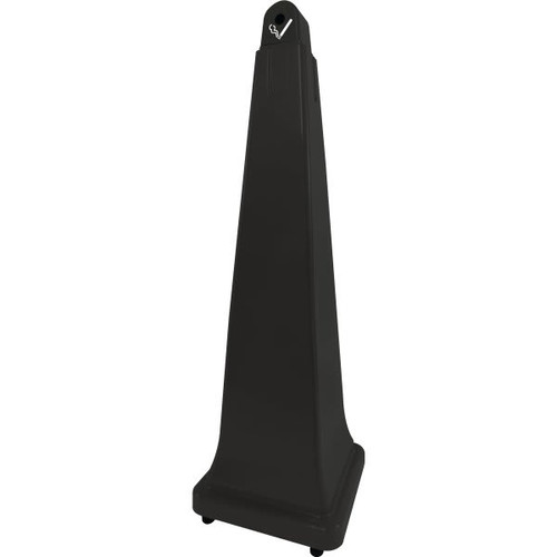 Rubbermaid Commercial Groundskeeper Resin Smoking Cigarette Receptacle (Black)