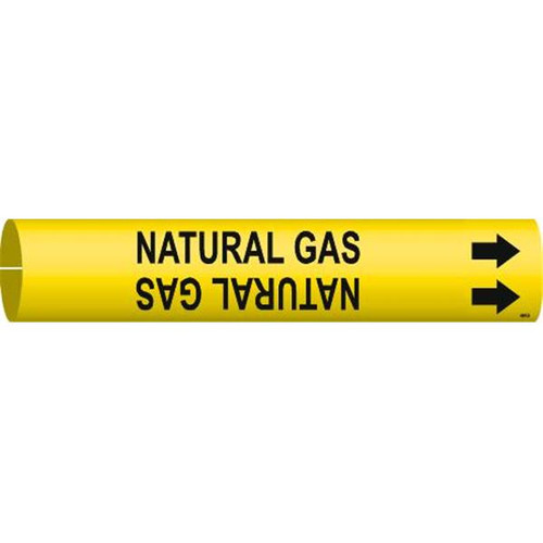 Brady "Natural Gas" Pipe Marker 0.875" H X 0.875" W Black On Yellow