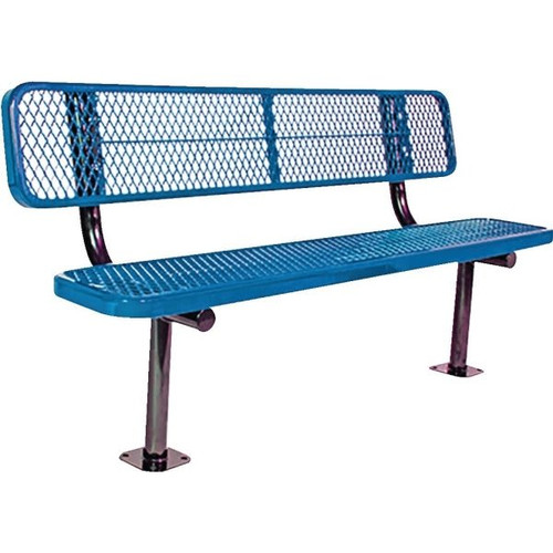 Ultrasite Surface Mount Park Bench, Blue 6'