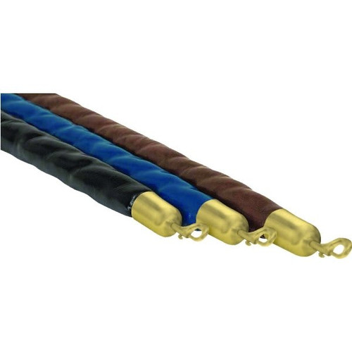 Rope For Classic Stanchions, Black With Gold Ends, 4'