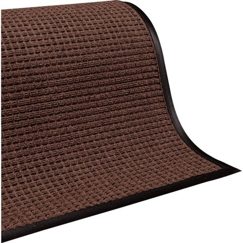M+a Matting Waterhog Squares Classic Floor Mat, Dark Brown, 4' X 3'