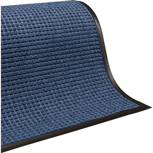 M+a Matting Waterhog Squares Classic Floor Mat, Medium Blue, 4' X 3'