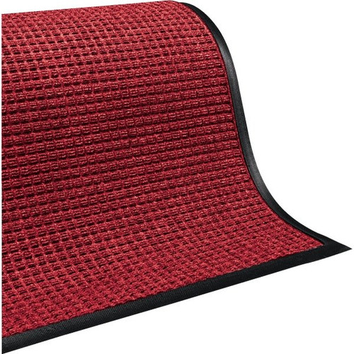 M+a Matting Waterhog Squares Classic Floor Mat, Red, 10' X 4'