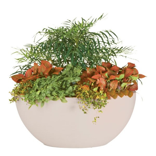 Classic Look Flat Bottom Planter, 11 X 27-1/2, Cement