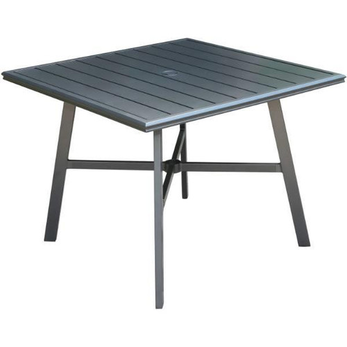 Cape Soleil Commercial Aluminum 38" Square Slat Top Table