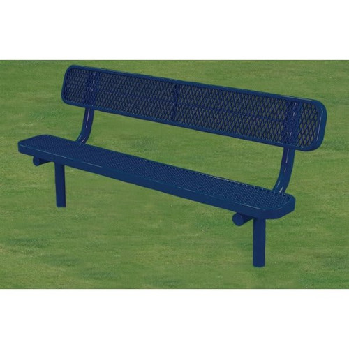 Ultrasite Bench 6' In Ground Park Bench, Ultra Blue
