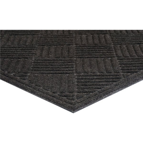 Apache Mills Ecomat Crosshatch Floor Mat, Charcoal, 6' X 4'