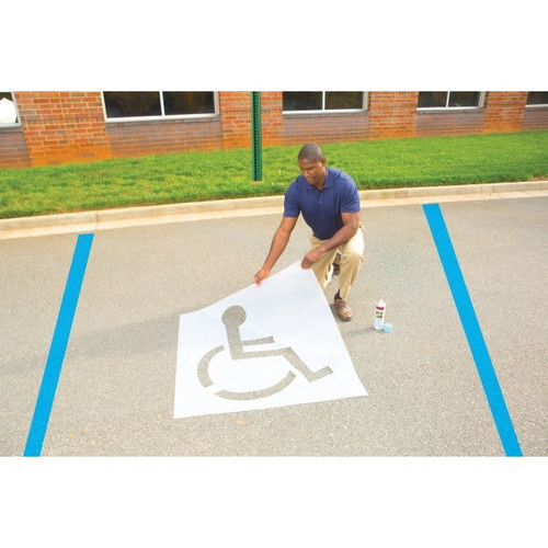Handicap Symbol Parking Lot Stencil, Small
