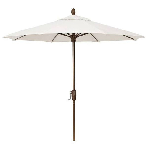 Fiberbuilt 7.5' Crank Market Umbrella, Marine Grade Cover, Natural
