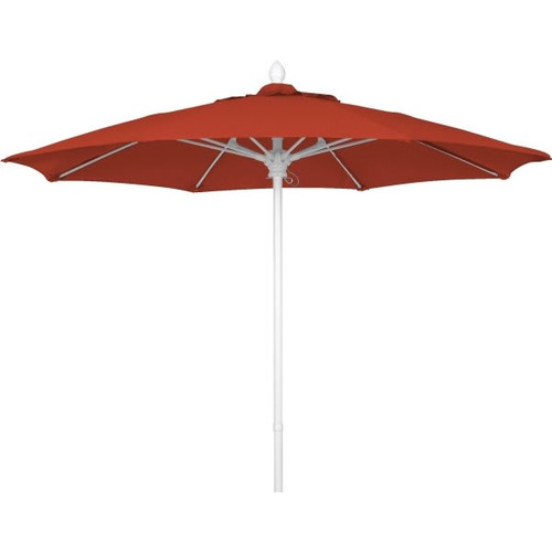 Fiberbuilt 7.5' Push-Up Market Umbrella, Marine Grade Cover, Terra Cotta