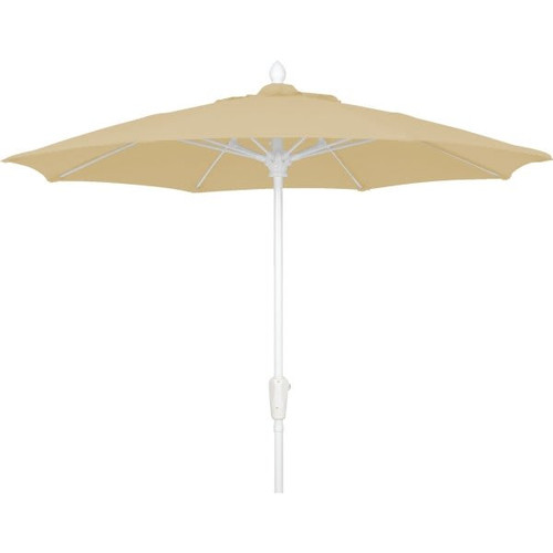 Fiberbuilt 9' Crank Market Umbrella, Marine Grade Cover, Antique Beige
