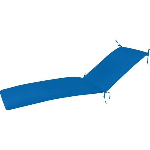 Fiberbuilt Hinged Chaise Seat Cushion W/ Ties (Blue)