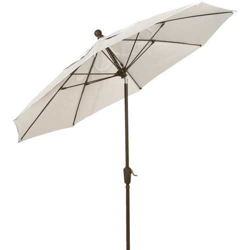 Fiberbuilt 9' Market Umbrella, Fiberglass Ribs, Crank/Tilt, Natural