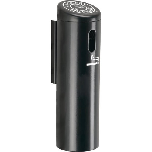 Commercial Zone Products Smokers Outpost Wall Mount Cigarette Receptacle, Black