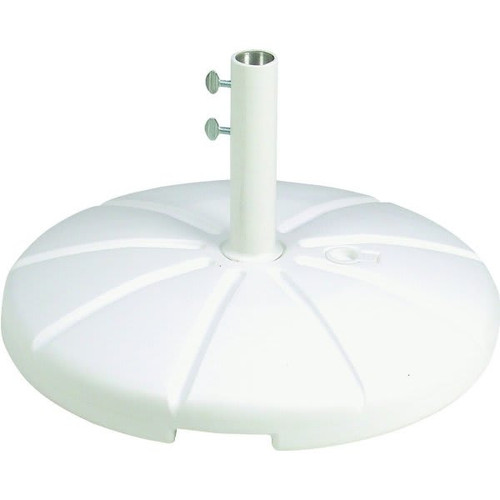 Grosfillex Resin Umbrella Base With Filling Cap, White