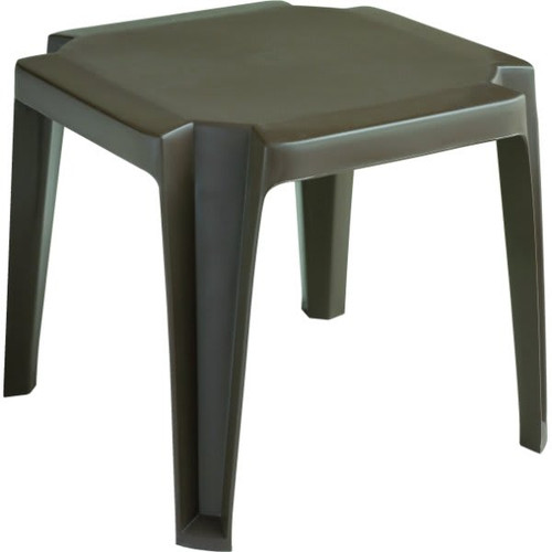 Grosfillex Miami 17" Square Low Table Bronze Mist, Package Of 6