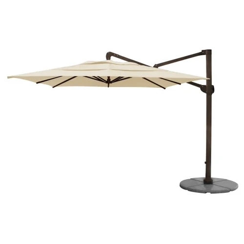 Fiberbuilt Cantilever Natural Acrylic Umbrella 10' Includes 480lb Base
