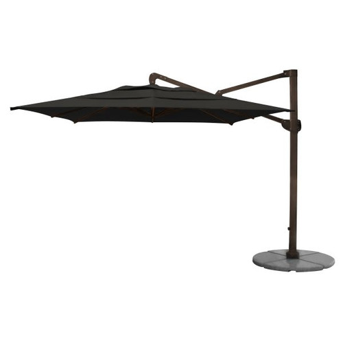 Fiberbuilt Cantilever Black Acrylic Umbrella 10' Includes 480lb Base