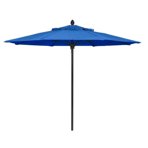 Fiberbuilt Lucaya Pacific Blue Marine Umbrella With Black Pole 8'