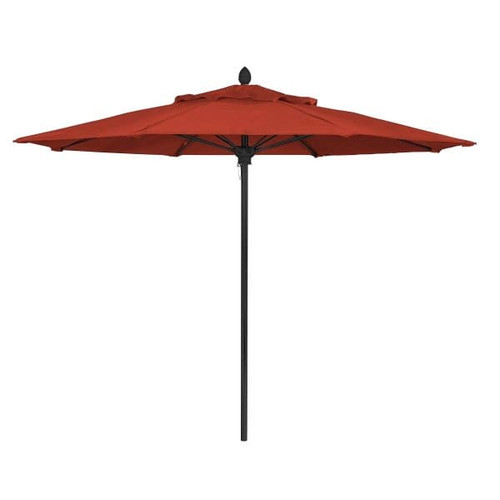 Fiberbuilt Lucaya Terracotta Marine Umbrella With Black Pole 8'
