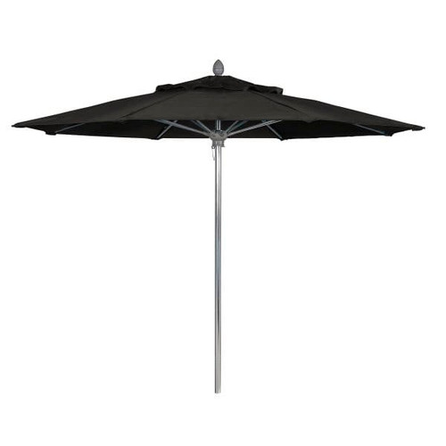 Fiberbuilt Lucaya Black Marine Umbrella With Aluminum Pole 9'