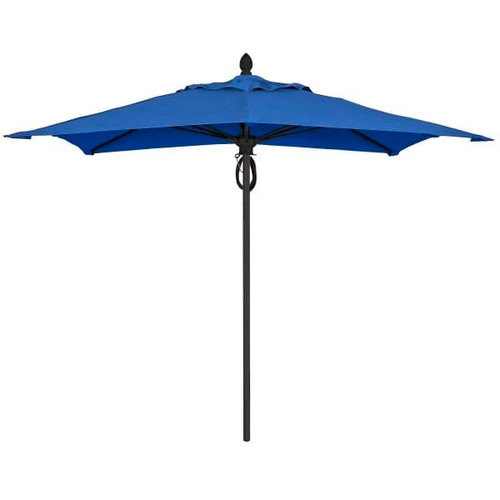 Fiberbuilt Lucaya Pacific Blue Marine Umbrella With Black Pole 6'