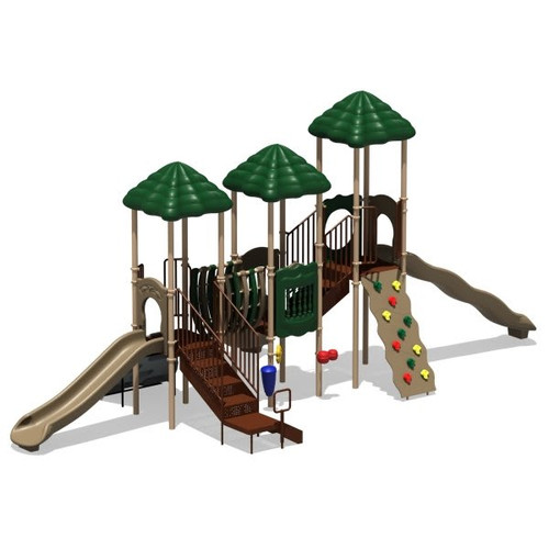 Uplaytoday Rainbow Lake Playground System - Natural Color Pallet