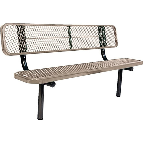 Ultrasite Bench 6' In-Ground Mount Park - Beige