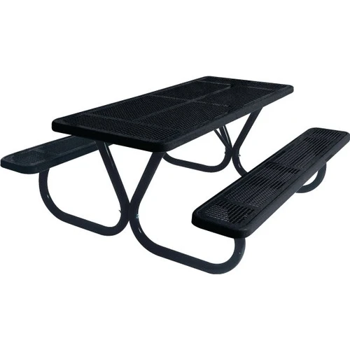 Ultrasite Table 6' Diamond Perforated, Metal - Black