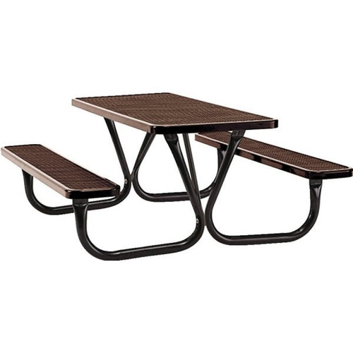 Ultrasite Table 6' Diamond Rally Metal Rectangular - Brown