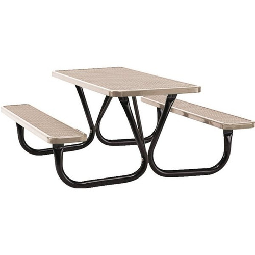 Ultrasite Table 6' Diamond Rally Metal Rectangular - Beige
