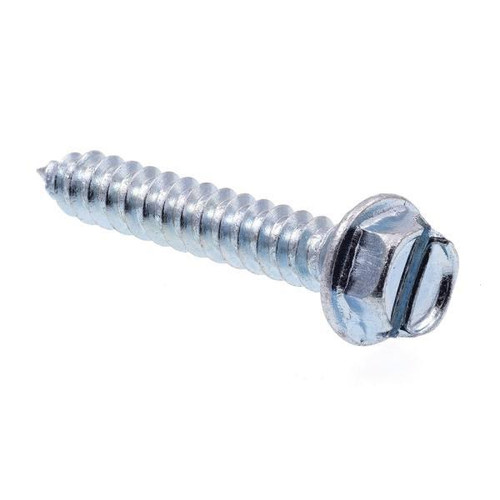 Sheet Metal Screws, Hewash Hd, Slotted Dr, #8 ,zinc, Package Of 50. 9025210