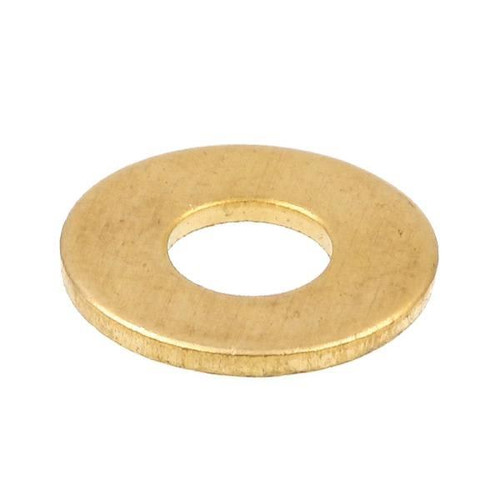 Defender Security Flat Washers, #10 X 7/16 In. Od, Solid Brass, Package Of 100 9079685
