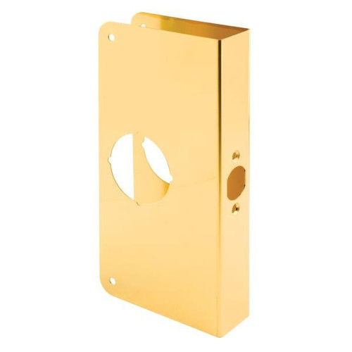 Defender Security 1-3/8in 9in Brass Lock Door Enforce, 2-1/8in Sgl Bore, 2-3/8in U 9547