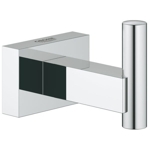 Grohe Essentials Cube Robe Hook, Chrome, Concealed Fasteners 40511001