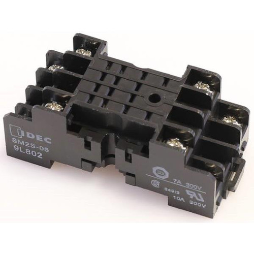Idec Relays Electrical, Relay, Double Pole Standard Din Rail Mount Socket 10 Amp SM2S-05