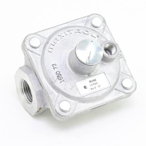 Maxitrol 1/2"Npt 1/2psi Inlet 3-6"Wc Outlt Rbbr Seat Poppt Applnce Gas Regulator RV48-1/2