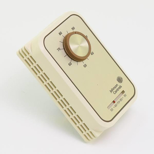 Johnson Controls Line Voltage Wall Thermostat Heating Cooling Knob Adjustment T26S-18