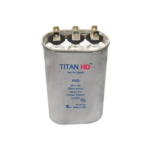 Packard Titan Hd Run Capacitor 20+5 Mfd 370 Volt Oval, Box Of 5 POCD205A