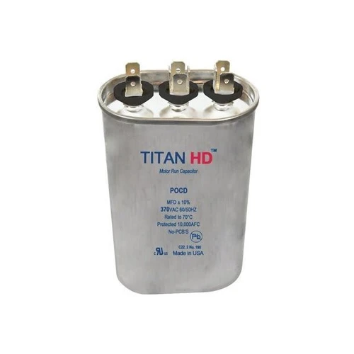 Packard Titan Hd Run Capacitor 60+7.5 Mfd 370 Volt Oval, Box Of 5 POCD6075A