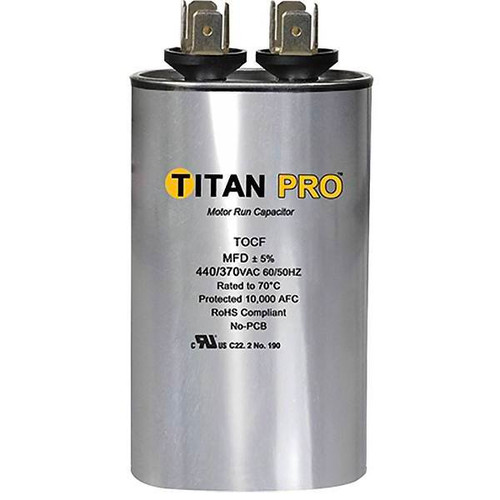 Packard Titan Pro Run Capacitor 17.5 Mfd 440/370 Volt Oval, Box Of 10 TOCF17.5