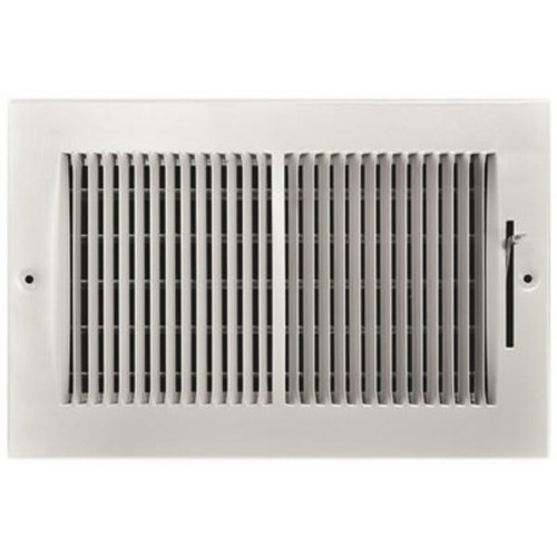 Truaire 10 In. X 6 In. 2-Way Steel Wall/Ceiling Register 1/3 In. Fin Spacing 132M 10X06
