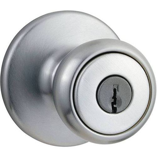 Kwikset Tylo Satin Chrome Keyed Entry Door Knob 94002-871