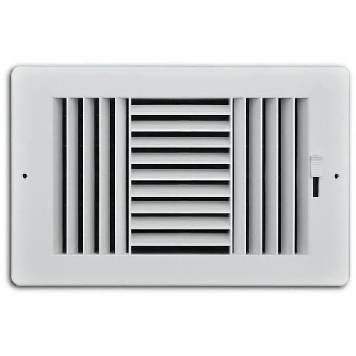 Truaire 10 In. X 6 In. 3-Way Plastic Wall/ceiling Register 103MP 10X06