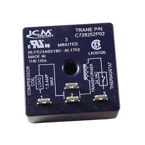 Trane 24 Volt .5a 3 Minute Time Delay Relay RLY1634