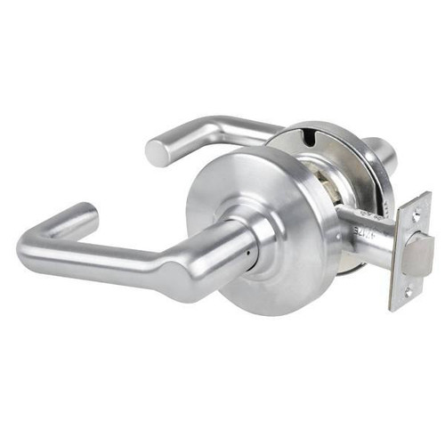 Schlage Grade 2 Passage Lock With Select Vandlgard, Tubular Lever, Satin Chrome ALX10 TLR 626