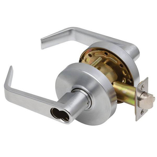 Dexter Grade 2 Entry/Office Cylindrical Lock, Sfic Prep Less Core, Satin Chrome C2000-CL-ENTR-R-626-SFIC