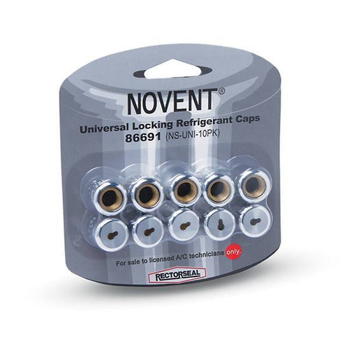 Rectorseal Novent Silver Universal Refrigerant Cap 1/4" 10 Per Package 86691