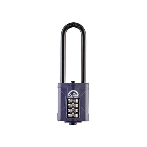Squire Locks Weathershield Combination Padlock, 4 Wheel, Extra Long Shackle SQ-CP40/2.5